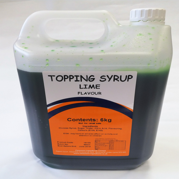 Lime Gallon 6kg Topping Syrup