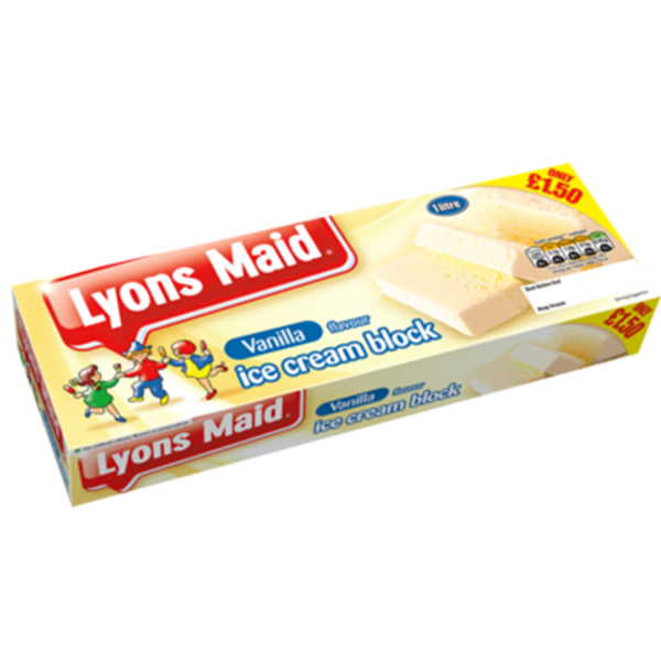 Lyons Maid Vanilla Ice Cream Block
