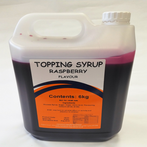 Raspberry Gallon 6kg Topping Syrup