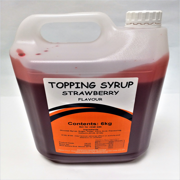 Strawberry Gallon 6kg Topping Syrup