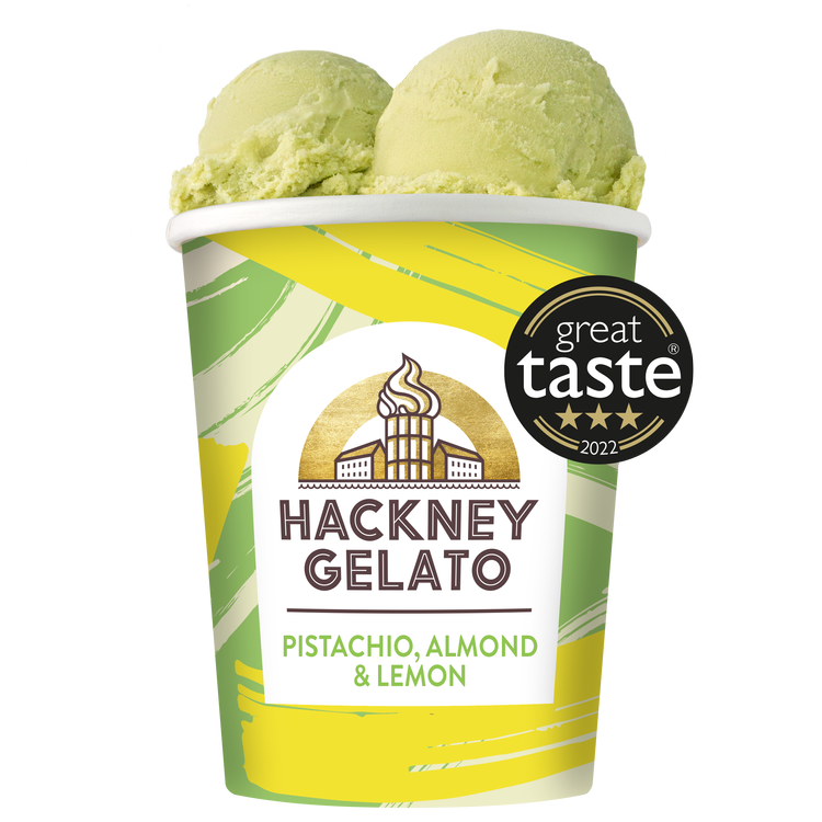Hackney Gelato Pistachio, Almond & Lemon